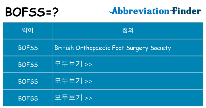 bofss 대 한 무엇을 서가