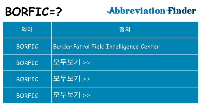 borfic 대 한 무엇을 서가