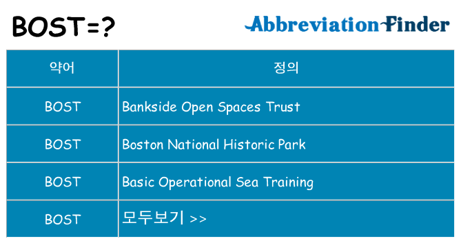 bost 대 한 무엇을 서가