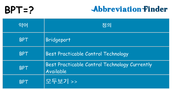 bpt 대 한 무엇을 서가