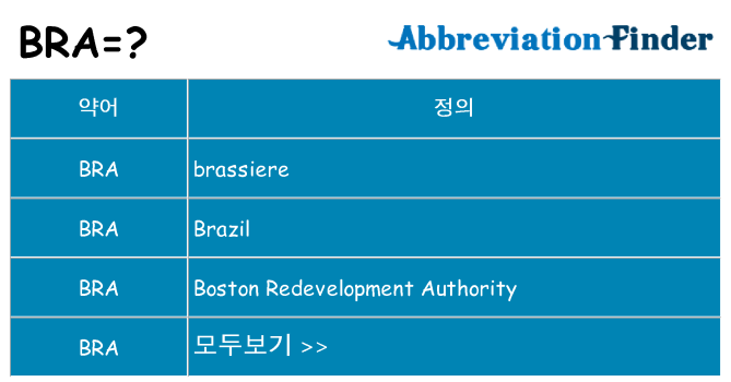 bra 대 한 무엇을 서가