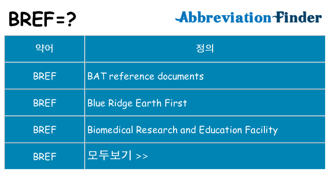 bref 대 한 무엇을 서가