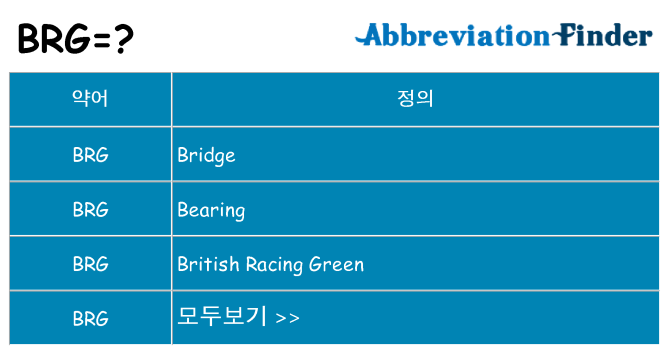 brg 대 한 무엇을 서가