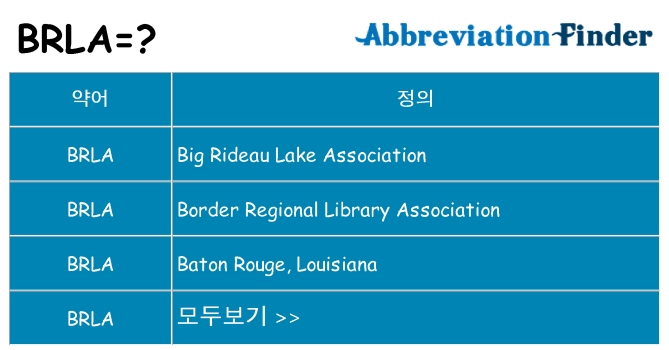 brla 대 한 무엇을 서가