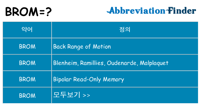 brom 대 한 무엇을 서가