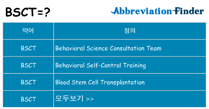 bsct 대 한 무엇을 서가