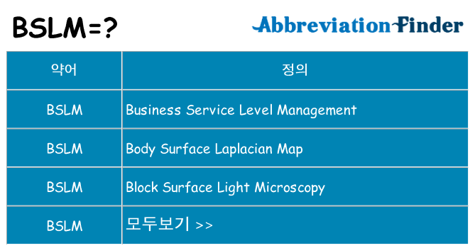 bslm 대 한 무엇을 서가