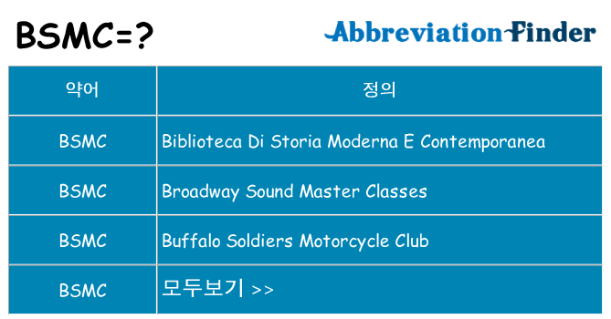 bsmc 대 한 무엇을 서가