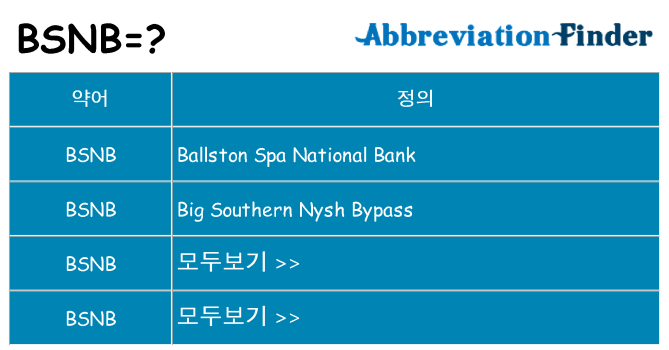 bsnb 대 한 무엇을 서가