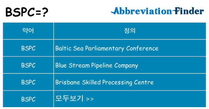 bspc 대 한 무엇을 서가