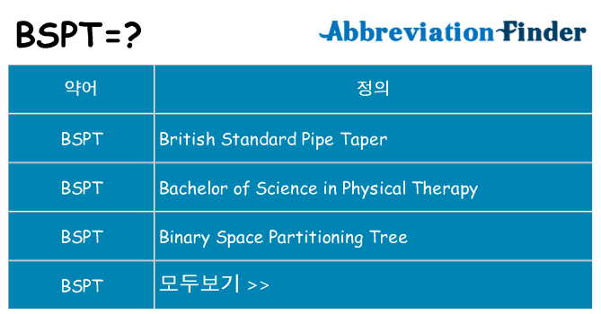 bspt 대 한 무엇을 서가