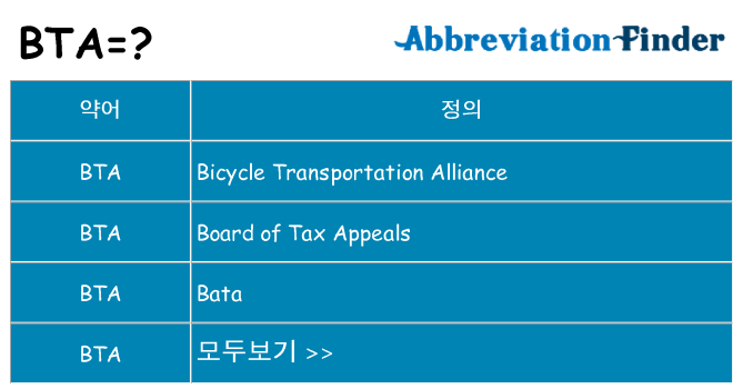 bta 대 한 무엇을 서가