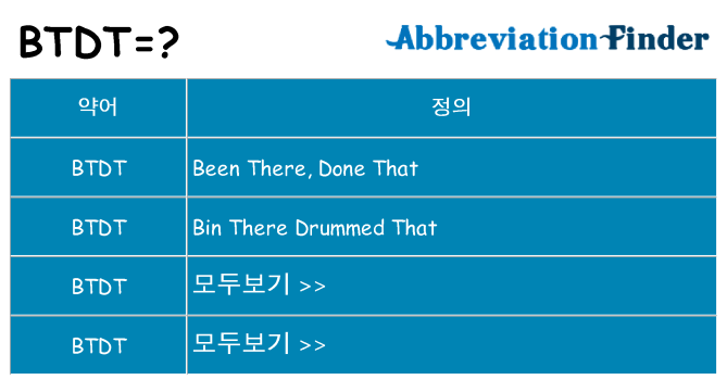 btdt 대 한 무엇을 서가
