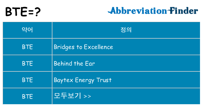 bte 대 한 무엇을 서가