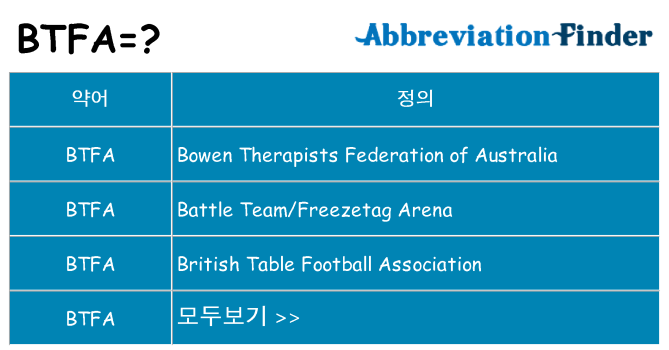 btfa 대 한 무엇을 서가