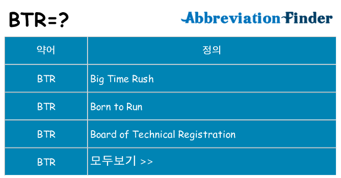 btr 대 한 무엇을 서가