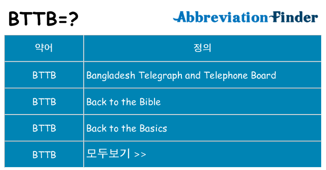 bttb 대 한 무엇을 서가