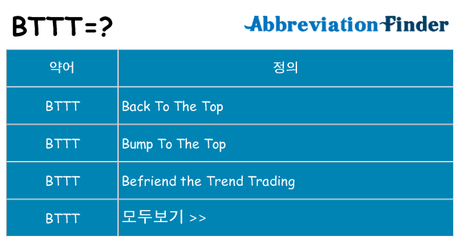 bttt 대 한 무엇을 서가