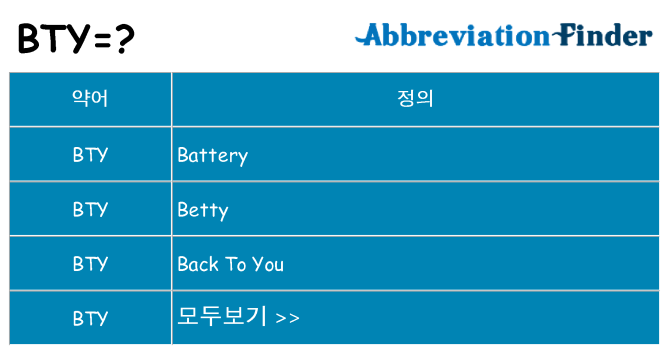 bty 대 한 무엇을 서가