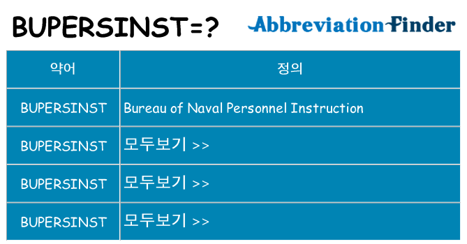 bupersinst 대 한 무엇을 서가
