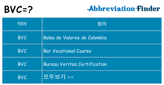 bvc 대 한 무엇을 서가