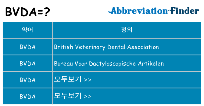 bvda 대 한 무엇을 서가