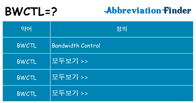 bwctl 대 한 무엇을 서가