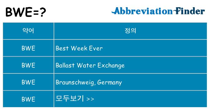 bwe 대 한 무엇을 서가