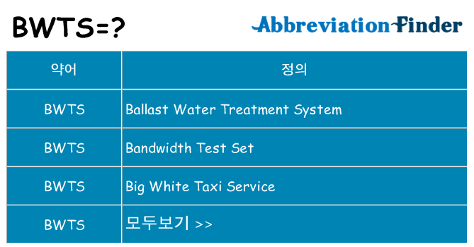 bwts 대 한 무엇을 서가