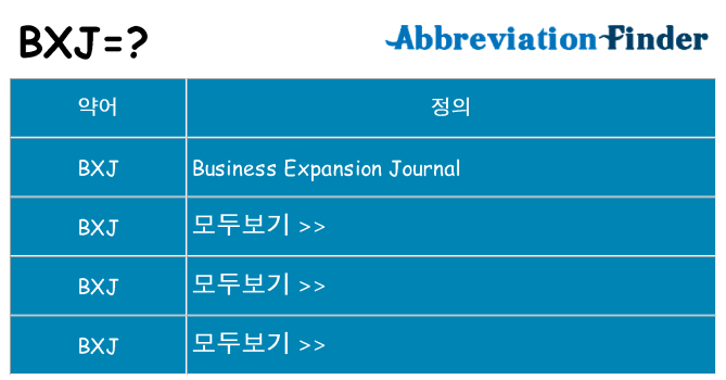 bxj 대 한 무엇을 서가