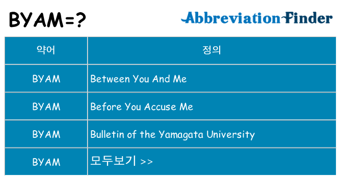 byam 대 한 무엇을 서가