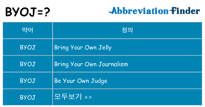 byoj 대 한 무엇을 서가