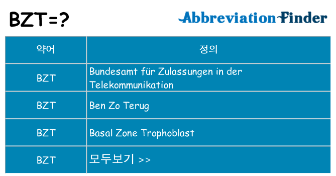 bzt 대 한 무엇을 서가