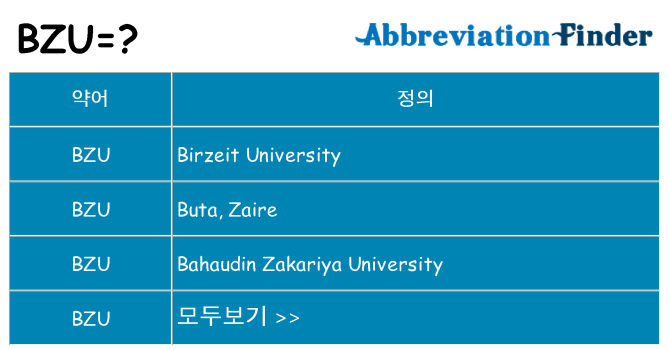 bzu 대 한 무엇을 서가