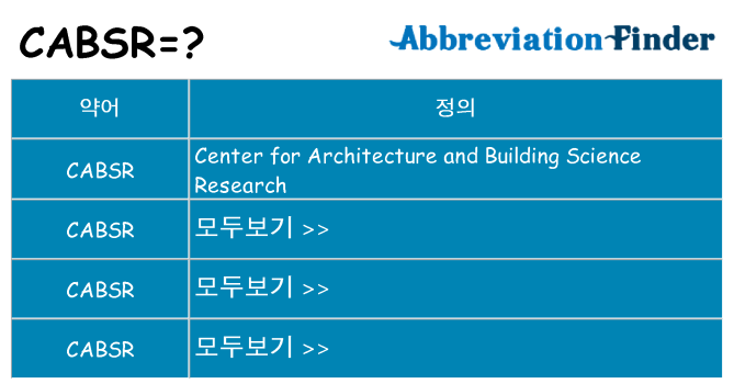 cabsr 대 한 무엇을 서가