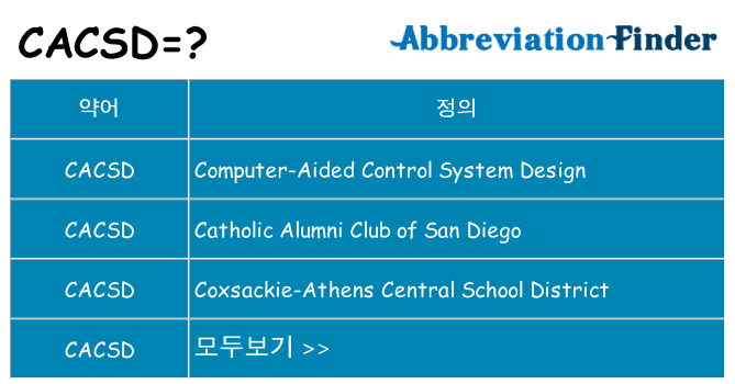 cacsd 대 한 무엇을 서가