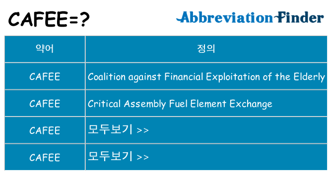 cafee 대 한 무엇을 서가