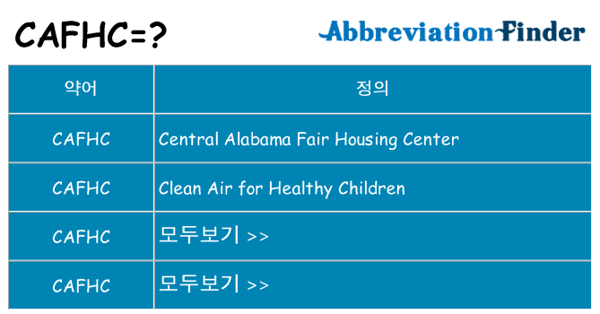 cafhc 대 한 무엇을 서가