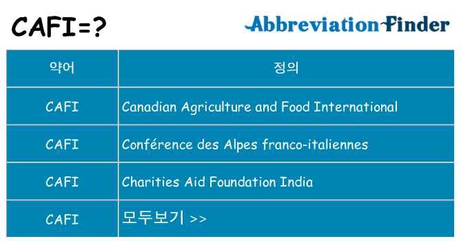 cafi 대 한 무엇을 서가