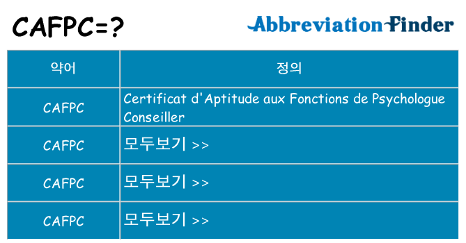 cafpc 대 한 무엇을 서가