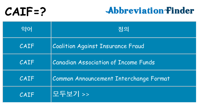 caif 대 한 무엇을 서가