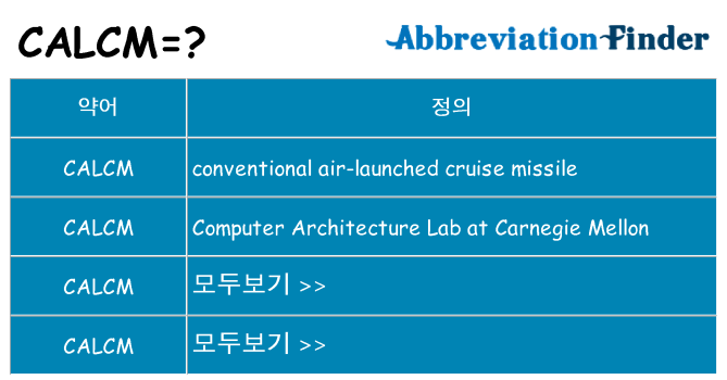 calcm 대 한 무엇을 서가