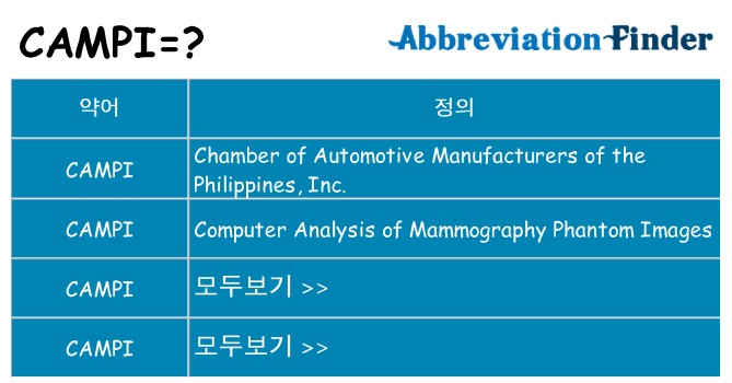 campi 대 한 무엇을 서가