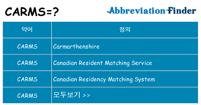 carms 대 한 무엇을 서가
