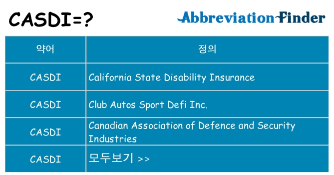 casdi 대 한 무엇을 서가