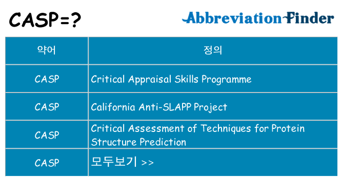 casp 대 한 무엇을 서가