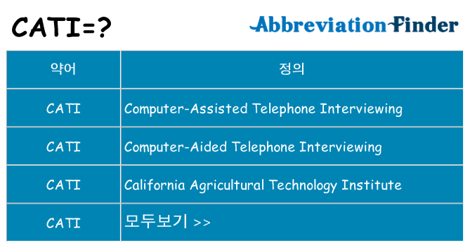 cati 대 한 무엇을 서가