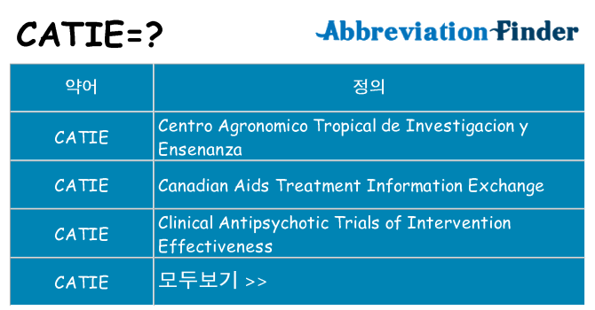 catie 대 한 무엇을 서가