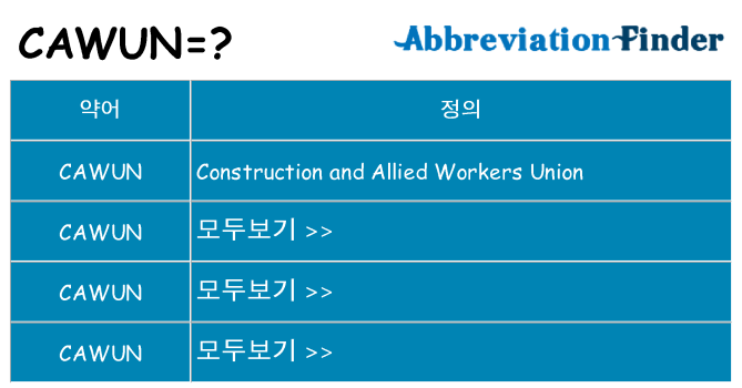 cawun 대 한 무엇을 서가