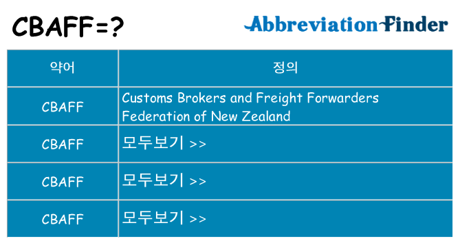 cbaff 대 한 무엇을 서가